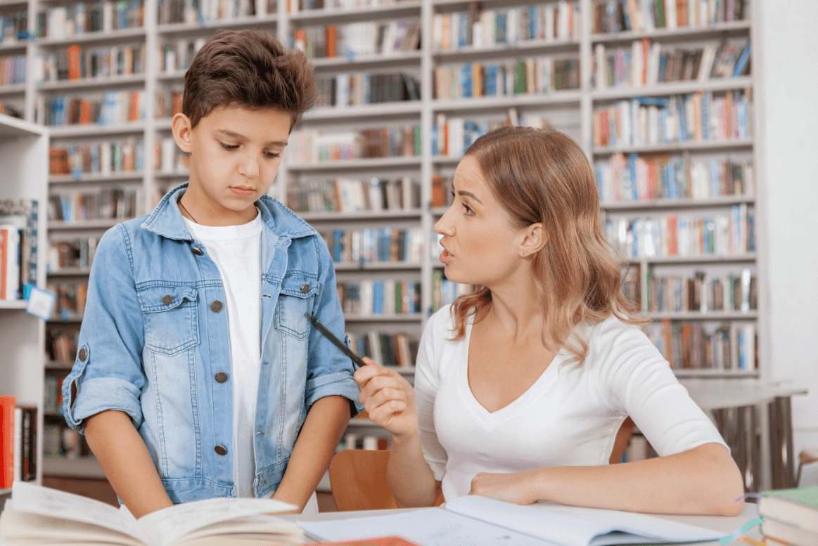 boy with teacher